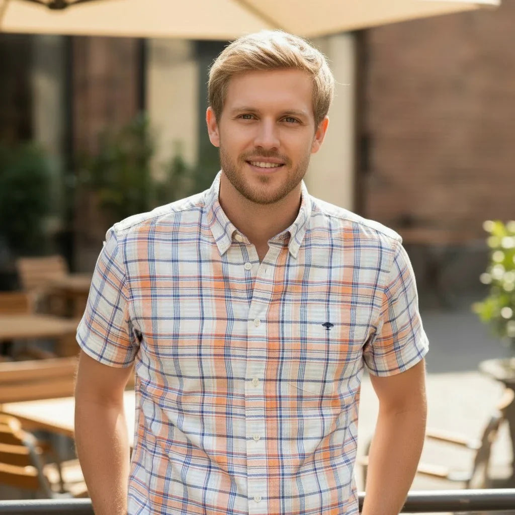 Spotlight on Spring/Summer Style: The Fynch-Hatton Madras Check Casual Shirt