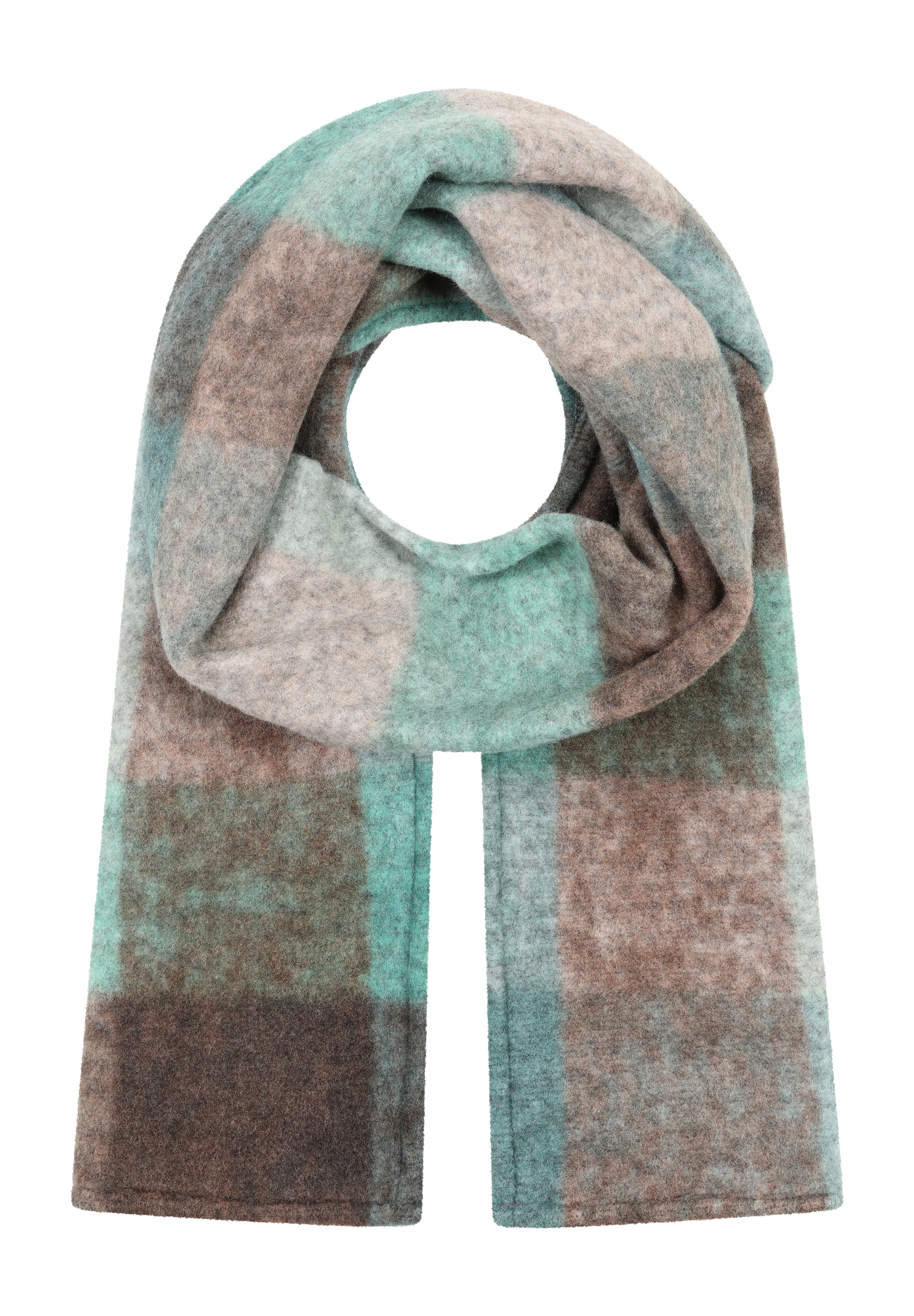 Alice Collins - Ladies Elle Fleece Scarf - Evergreen Check - Wildvine Clothing, Spalding, Lincolnshire