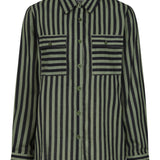 Alice Collins - Ladies Vivian Shirt - Khaki/Black - Wildvine Clothing, Spalding, Lincolnshire