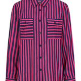 Alice Collins - Ladies Vivian Shirt - Rich Navy/Fuchsia - Wildvine Clothing, Spalding, Lincolnshire