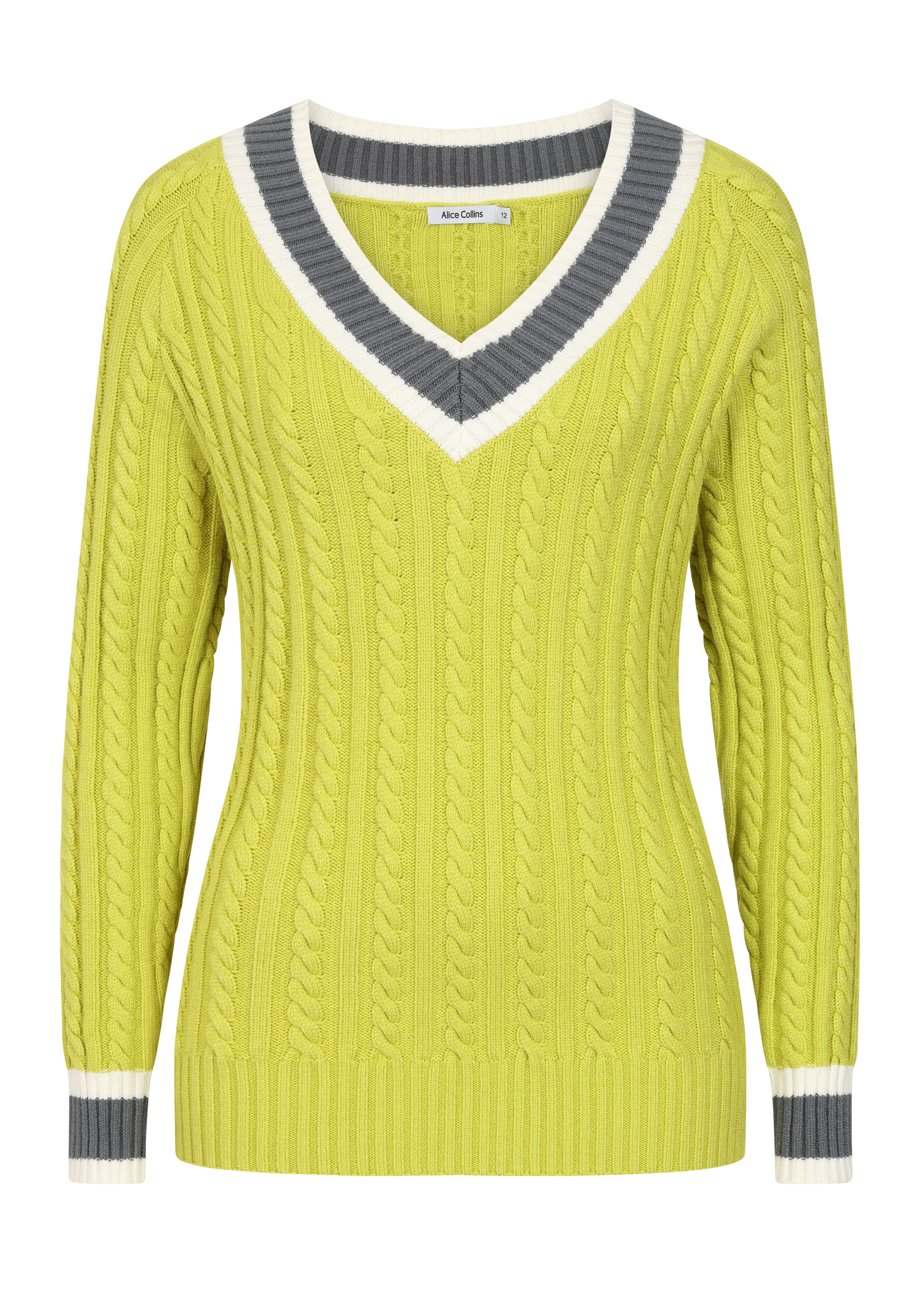 Alice Collins - Ladies Liz V Pullover - Citronelle - Wildvine Clothing, Spalding, Lincolnshire