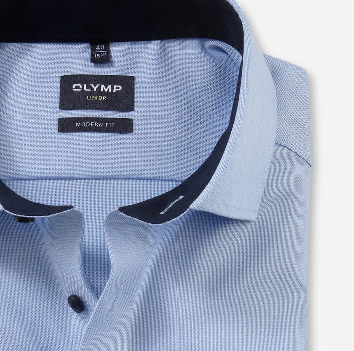 OLYMP - Mens Shirt - Luxor Modern Fit Shirt Light Blue - Wildvine Clothing, Spalding, Lincolnshire