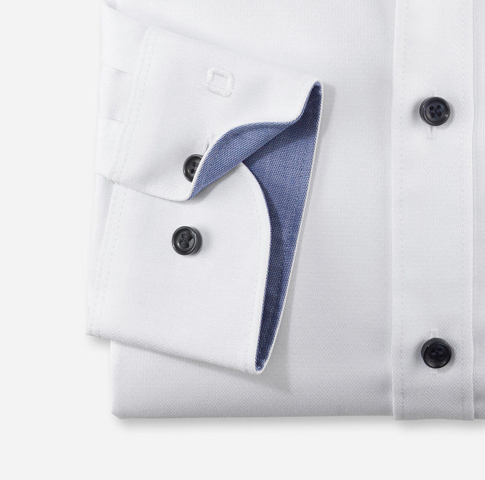 OLYMP - Mens Shirt - Level Five Body Fit -White - Wildvine Clothing, Spalding, Lincolnshire