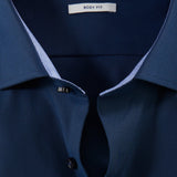 OLYMP - Mens Shirt - Level Five Body Fit - Night Blue - Wildvine Clothing, Spalding, Lincolnshire