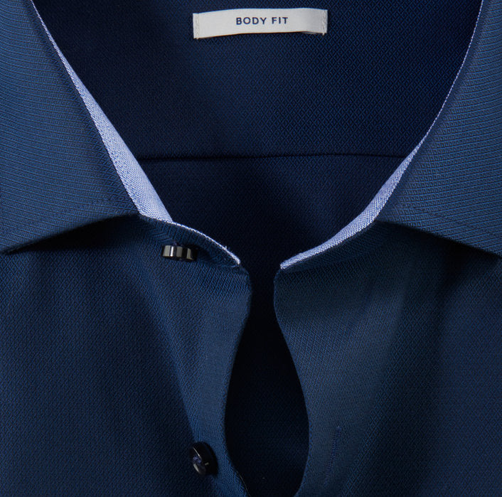 OLYMP - Mens Shirt - Level Five Body Fit - Night Blue - Wildvine Clothing, Spalding, Lincolnshire