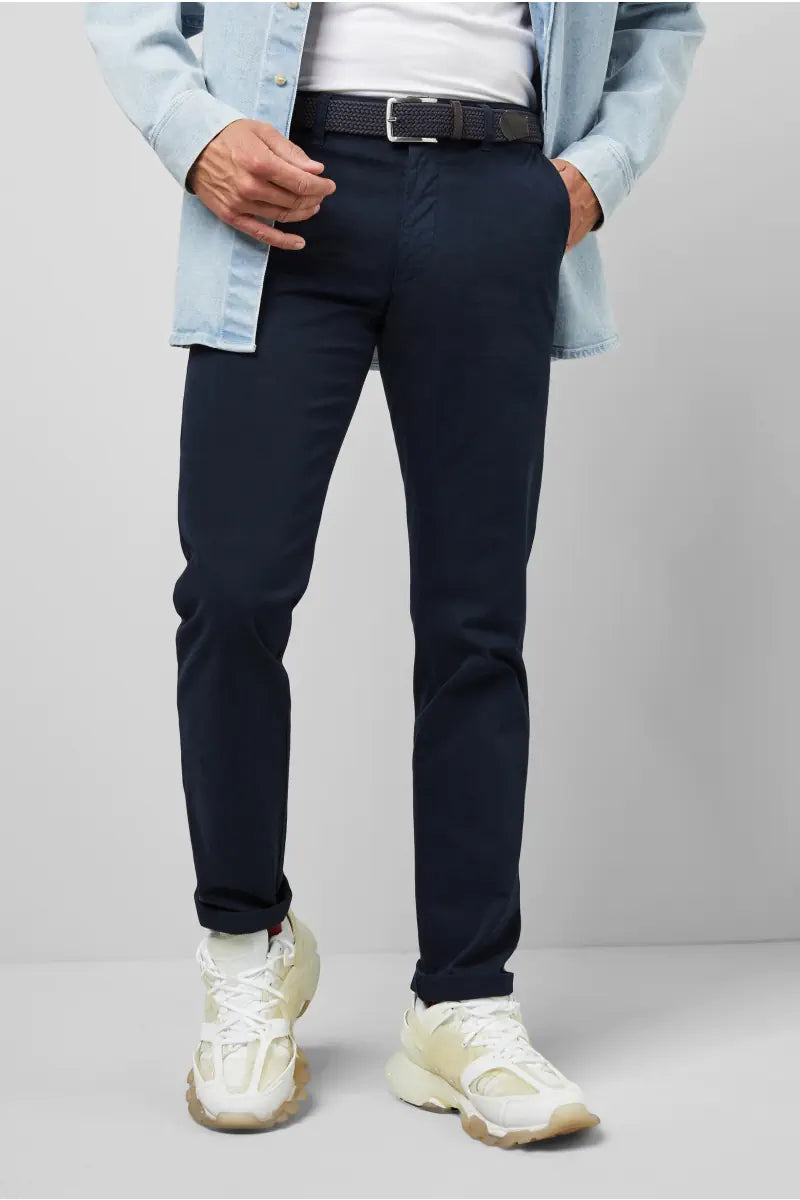 MEYER M5 Mens Jeans - 9-6001 Soft Stretch Cotton Chinos - Modern Fit - Navy - Wildvine Clothing, Spalding, Lincolnshire