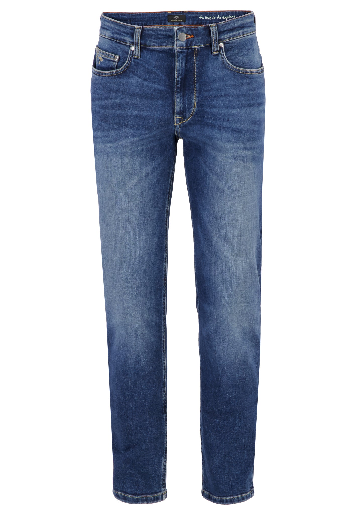 Fynch-Hatton - Mens Jeans - Tapered Slim - Mid Blue - Wildvine Clothing, Spalding, Lincolnshire