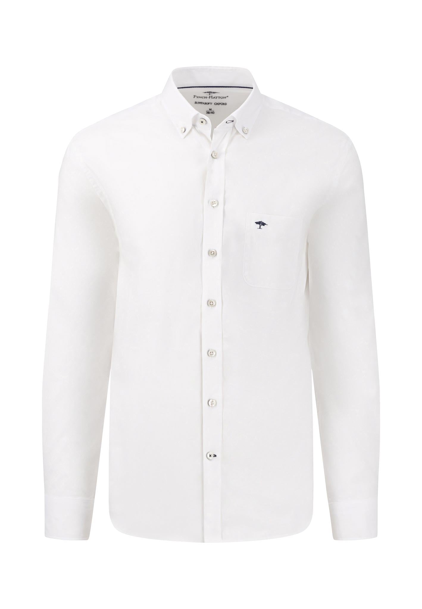 Fynch-Hatton - Mens Shirt - All Season Oxford - White - Wildvine Clothing, Spalding, Lincolnshire