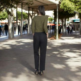 Pinnns - Ladies - Essential 27" Back Elasticated Waist Stretch Trouser - Iris - Black - Wildvine Clothing, Spalding, Lincolnshire