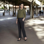 Pinnns - Ladies - Essential 27" Back Elasticated Waist Stretch Trouser - Iris - Black - Wildvine Clothing, Spalding, Lincolnshire