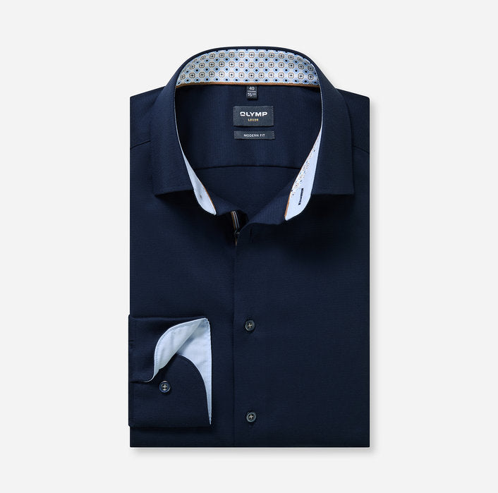 OLYMP - Mens Shirt - Luxor Modern Fit 26 - Navy - Wildvine Clothing, Spalding, Lincolnshire