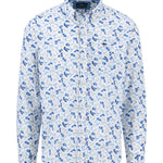 Fynch-Hatton - Mens Shirt - Premium Print - Crystal Blue 604 - Wildvine Clothing, Spalding, Lincolnshire