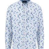 Fynch-Hatton - Mens Shirt - Premium Print - Crystal Blue 604 - Wildvine Clothing, Spalding, Lincolnshire