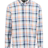 Fynch-Hatton - Mens Shirt - Colorful Combi Check - Peach 209 - Wildvine Clothing, Spalding, Lincolnshire