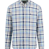 Fynch-Hatton - Mens Shirt - Multicolor Washed Oxford - Crystal Blue 604 - Wildvine Clothing, Spalding, Lincolnshire