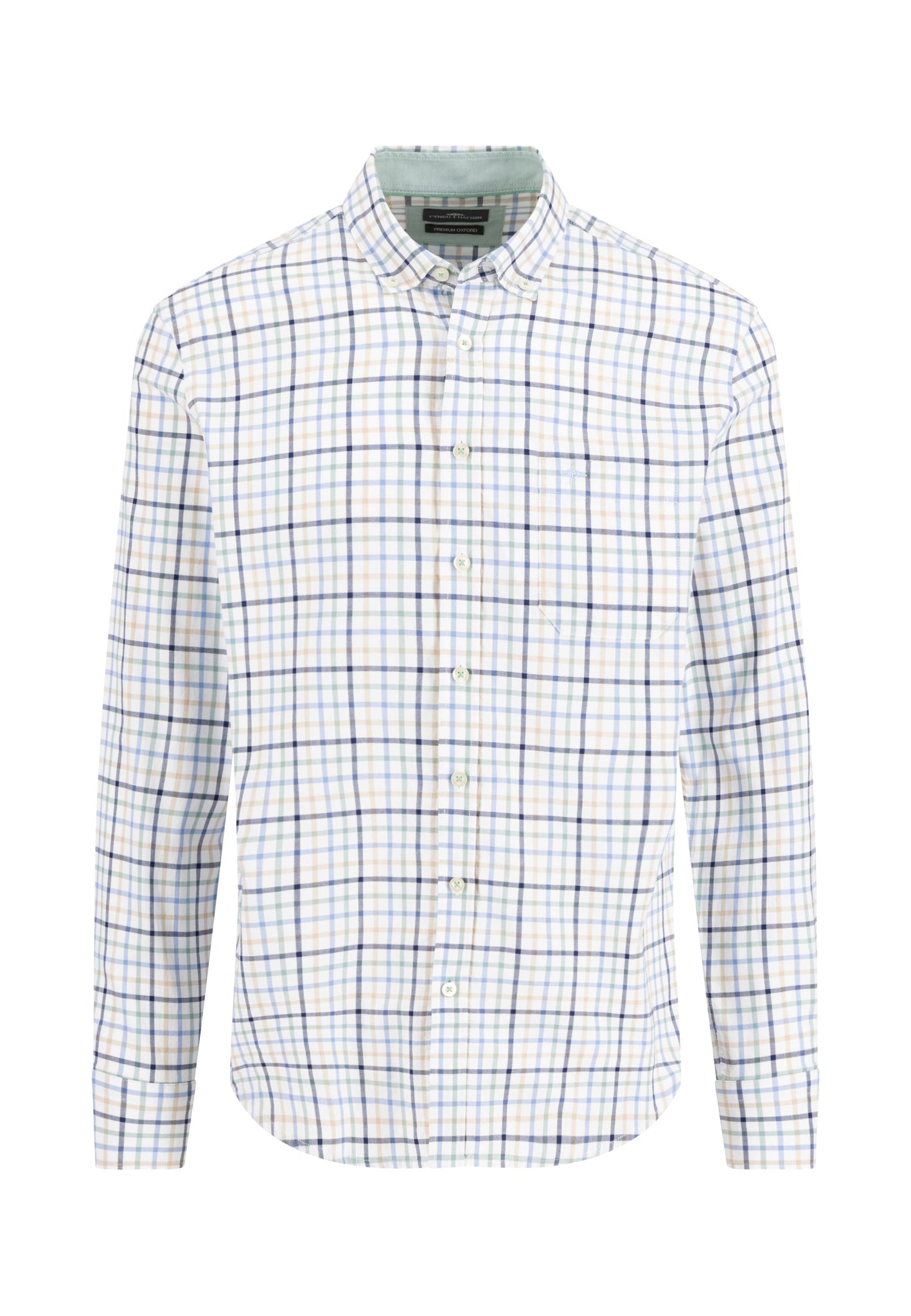 Fynch-Hatton - Mens Shirt - Multicolor Washed Oxford - White 802 - Wildvine Clothing, Spalding, Lincolnshire