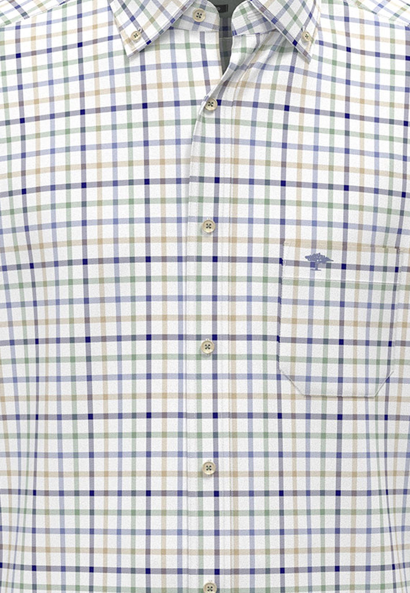 Fynch-Hatton - Mens Shirt - Multicolor Washed Oxford - White 802 - Wildvine Clothing, Spalding, Lincolnshire