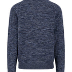 Fynch-Hatton - Mens Knitwear - Buttoned Troyer, Twisted Mouline - Navy 690 - Wildvine Clothing, Spalding, Lincolnshire