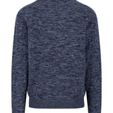 Fynch-Hatton - Mens Knitwear - Buttoned Troyer, Twisted Mouline - Navy 690 - Wildvine Clothing, Spalding, Lincolnshire