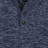 Fynch-Hatton - Mens Knitwear - Buttoned Troyer, Twisted Mouline - Navy 690 - Wildvine Clothing, Spalding, Lincolnshire