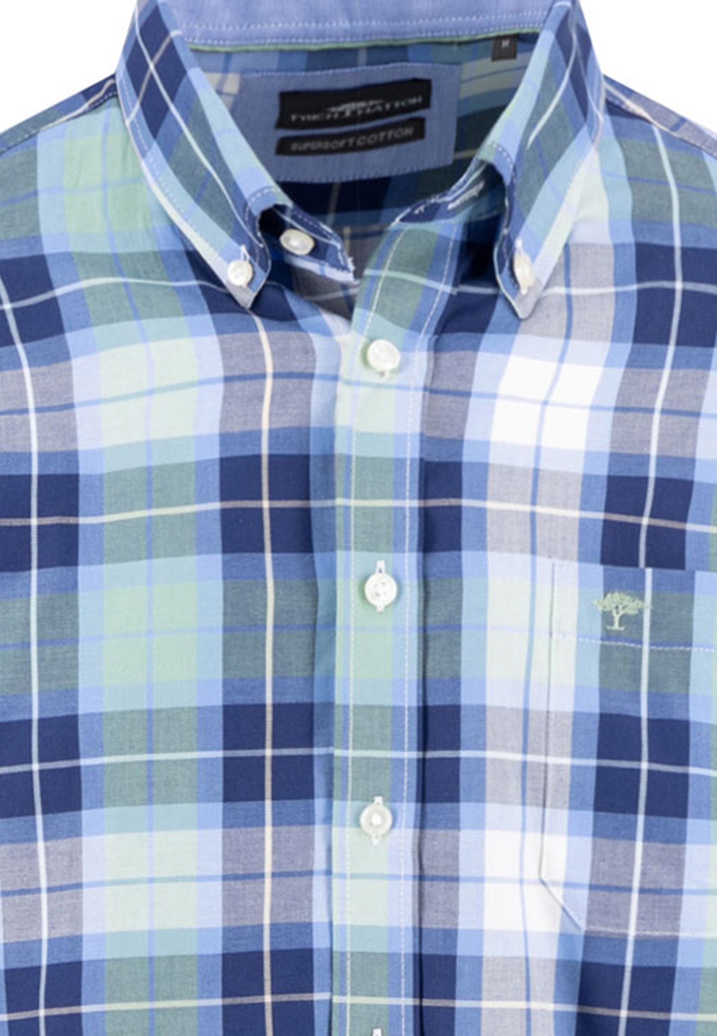 Fynch-Hatton - Mens Shirt - Twill Check - Fern - Wildvine Clothing, Spalding, Lincolnshire