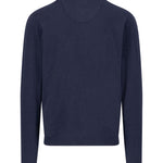 Fynch-Hatton - Mens Knitwear - Cardigan Stand-Up Strucutre - Navy 690 - Wildvine Clothing, Spalding, Lincolnshire