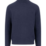Fynch-Hatton - Mens Knitwear - Rollneck, Structure - Navy 690 - Wildvine Clothing, Spalding, Lincolnshire