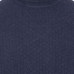 Fynch-Hatton - Mens Knitwear - Rollneck, Structure - Navy 690 - Wildvine Clothing, Spalding, Lincolnshire
