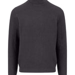 Fynch-Hatton - Mens Knitwear - Rollneck, Structure - Charcoal 998 - Wildvine Clothing, Spalding, Lincolnshire
