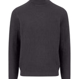 Fynch-Hatton - Mens Knitwear - Rollneck, Structure - Charcoal 998 - Wildvine Clothing, Spalding, Lincolnshire