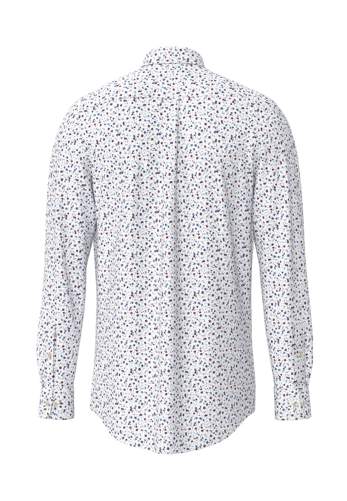 Fynch-Hatton - Mens Shirt - Flower Print - Berry - Wildvine Clothing, Spalding, Lincolnshire
