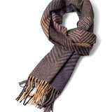 Fynch-Hatton - Mens Scarf - Herring Bone Chek - Navy 685 - Wildvine Clothing, Spalding, Lincolnshire