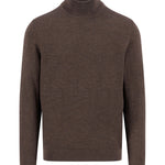 Fynch-Hatton - Mens Knitwear - Rollneck, Merino - Dark Chocolate 861 - Wildvine Clothing, Spalding, Lincolnshire