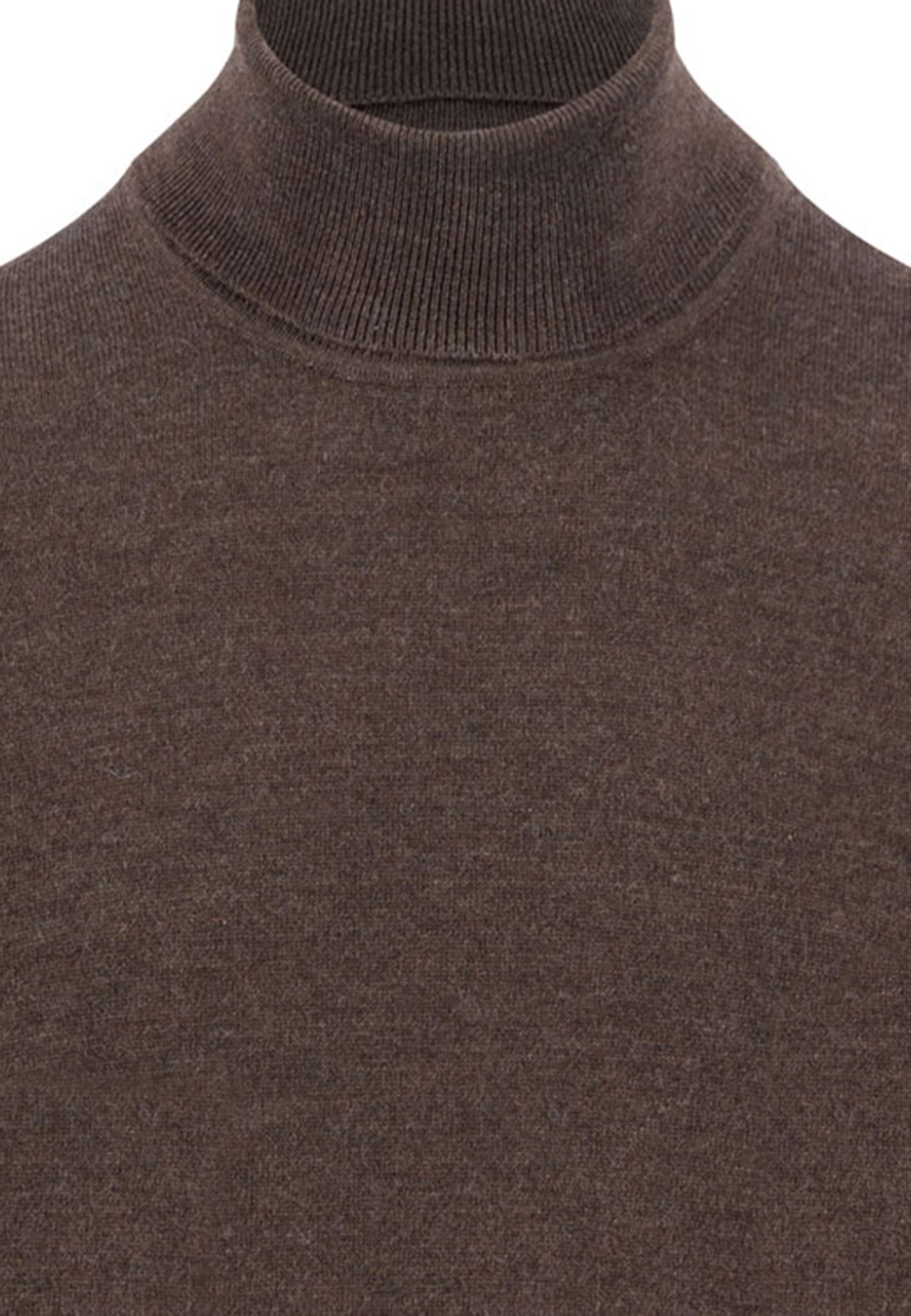 Fynch-Hatton - Mens Knitwear - Rollneck, Merino - Dark Chocolate 861 - Wildvine Clothing, Spalding, Lincolnshire