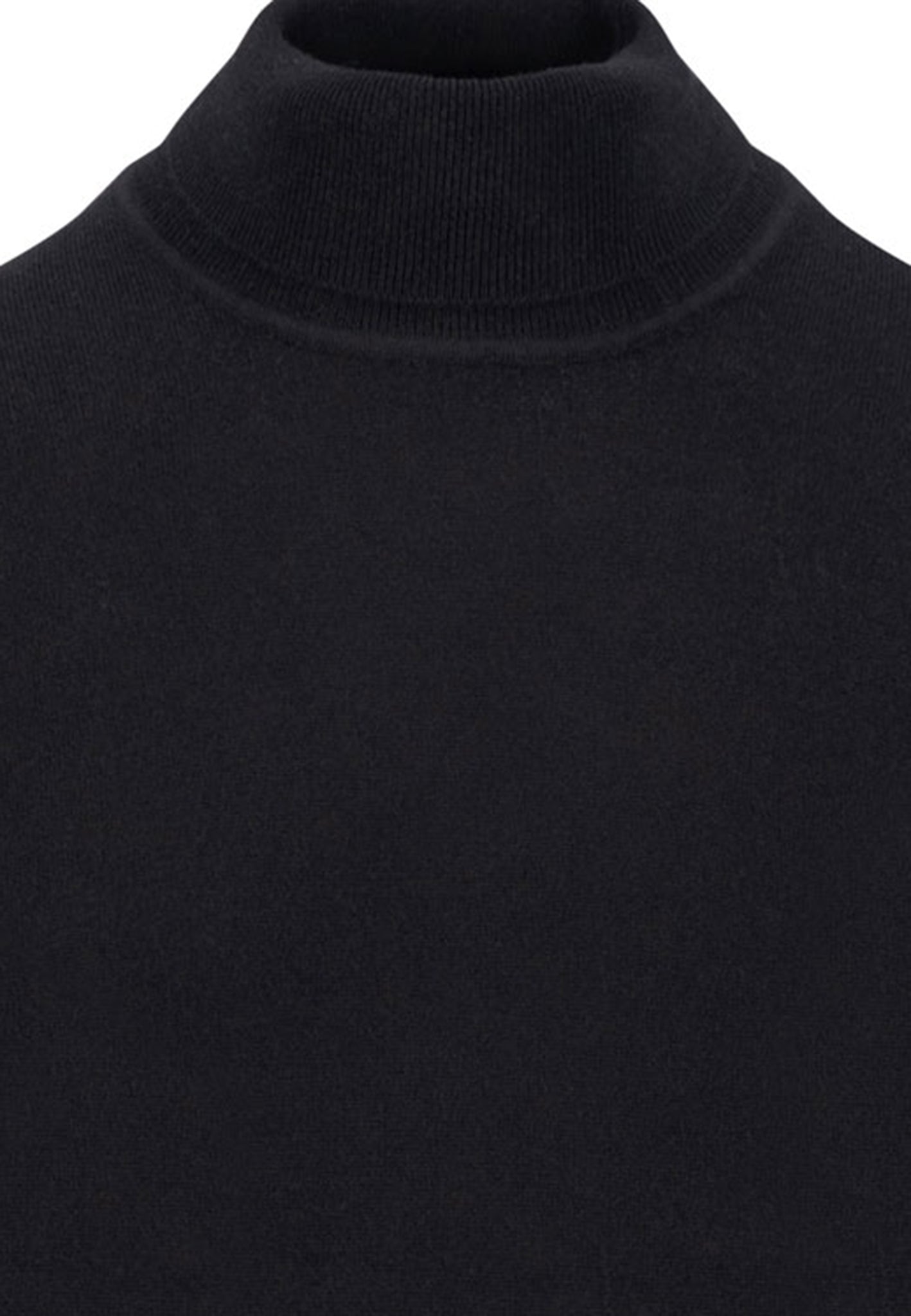 Fynch-Hatton - Mens Knitwear - Rollneck, Merino - Black 999 - Wildvine Clothing, Spalding, Lincolnshire