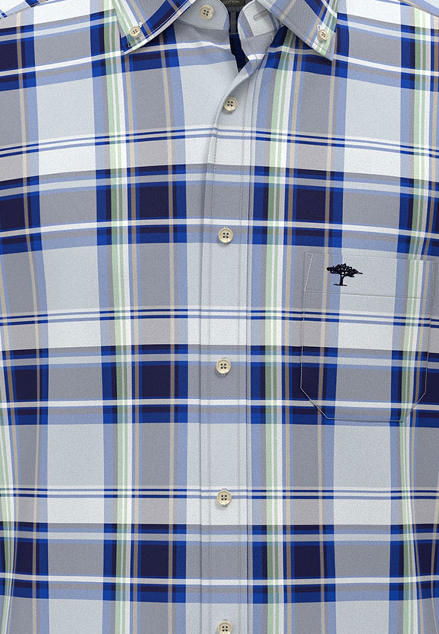 Fynch-Hatton - Mens Shirt - Colorful Combi Checks - Navy - Wildvine Clothing, Spalding, Lincolnshire