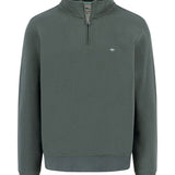 Fynch-Hatton - Mens Knitwear - Sweat Troyer-Zip - Dark Ivy - Wildvine Clothing, Spalding, Lincolnshire