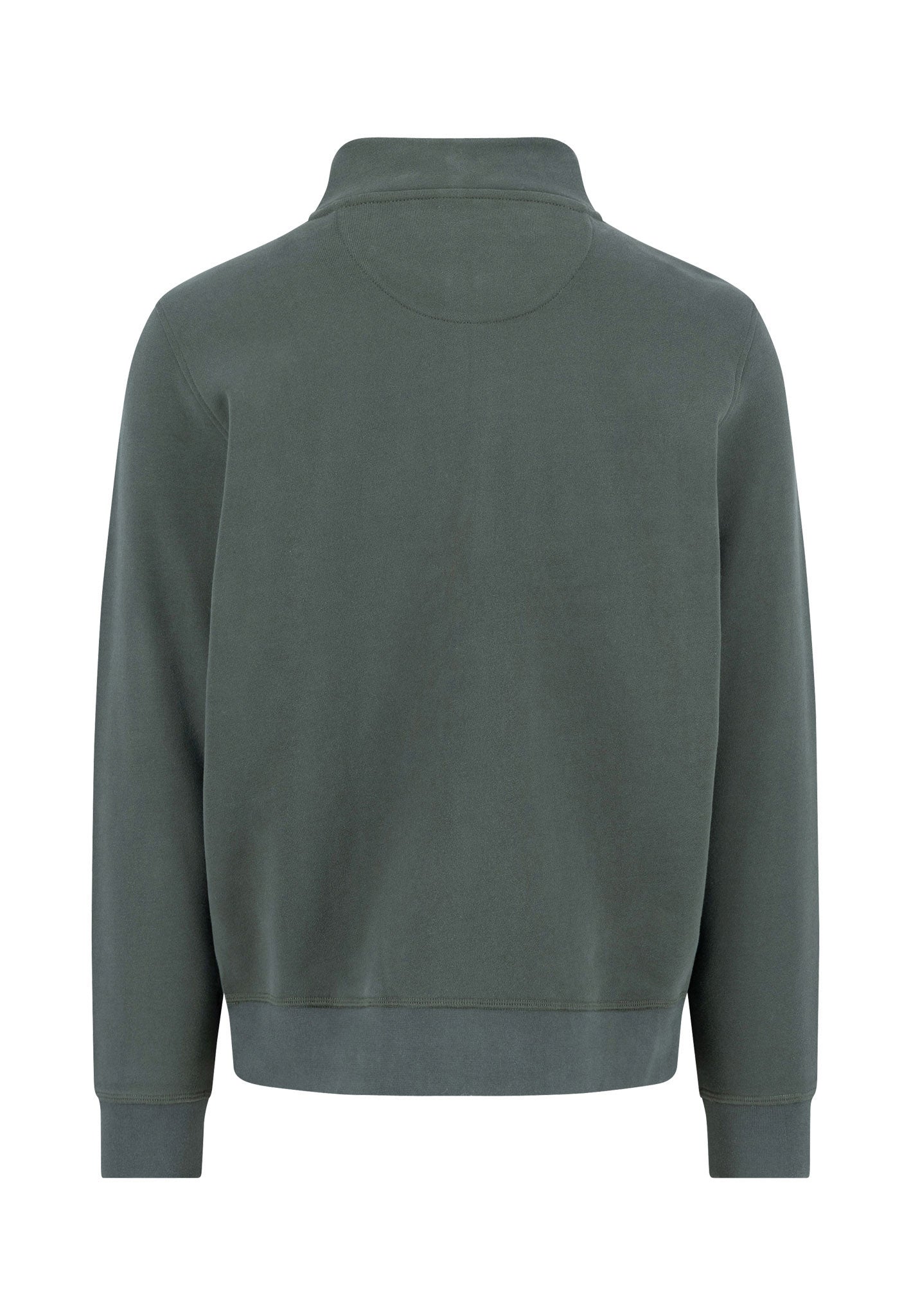 Fynch-Hatton - Mens Knitwear - Sweat Troyer-Zip - Dark Ivy - Wildvine Clothing, Spalding, Lincolnshire