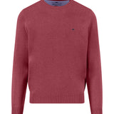 Fynch-Hatton - Mens Knitwear - O-Neck, Superfine - Berry - Wildvine Clothing, Spalding, Lincolnshire
