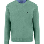 Fynch-Hatton - Mens Knitwear - O-Neck, Superfine - Fern - Wildvine Clothing, Spalding, Lincolnshire