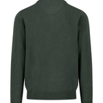 Fynch-Hatton - Mens Knitwear - Troyer-Zip, Superfine - Dark Ivy - Wildvine Clothing, Spalding, Lincolnshire