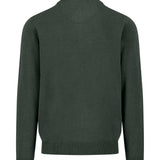 Fynch-Hatton - Mens Knitwear - Troyer-Zip, Superfine - Dark Ivy - Wildvine Clothing, Spalding, Lincolnshire