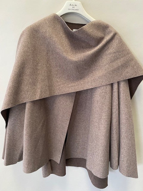 D.E.C.K By Decollage - Shawel Detail Jacket - Taupe - Wildvine Clothing, Spalding, Lincolnshire