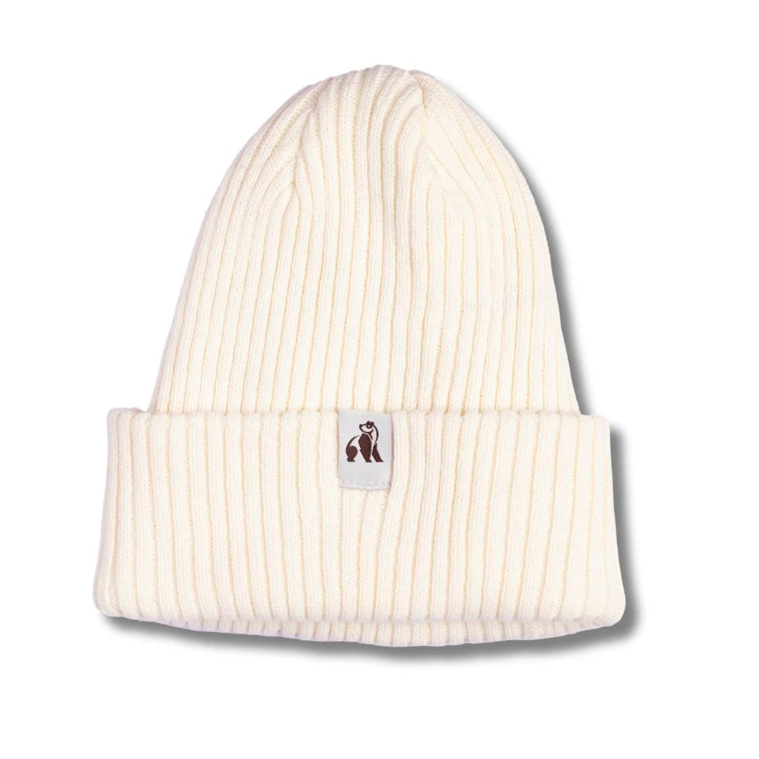 Swole Panda - Mens Organic Cotton Beanie - Cream - Wildvine Clothing, Spalding, Lincolnshire