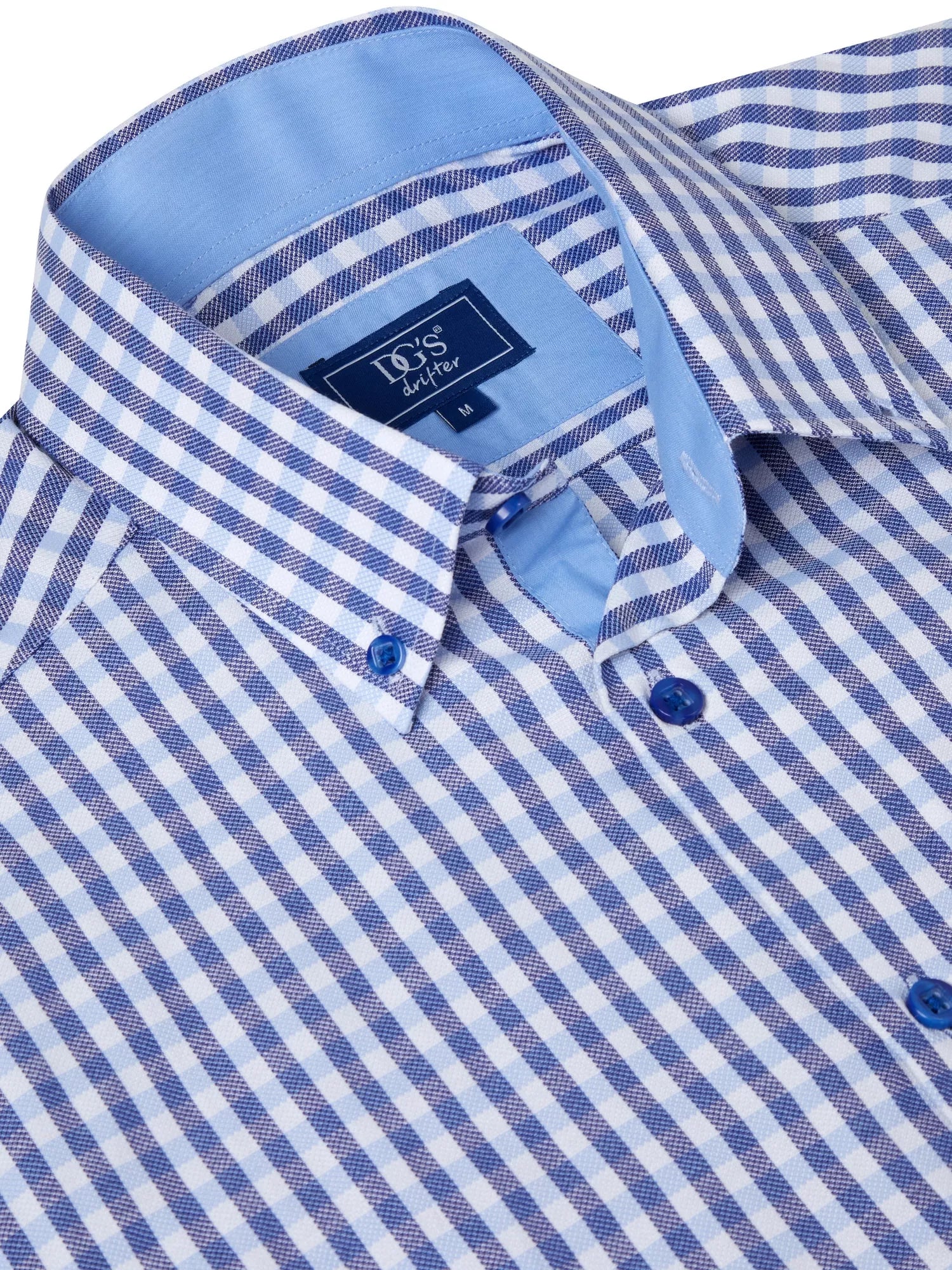 DG's Drifter Mens - Regular Short Sleeve Casual Shirt - Sky Blue Geneva - Wildvine Clothing, Spalding, Lincolnshire