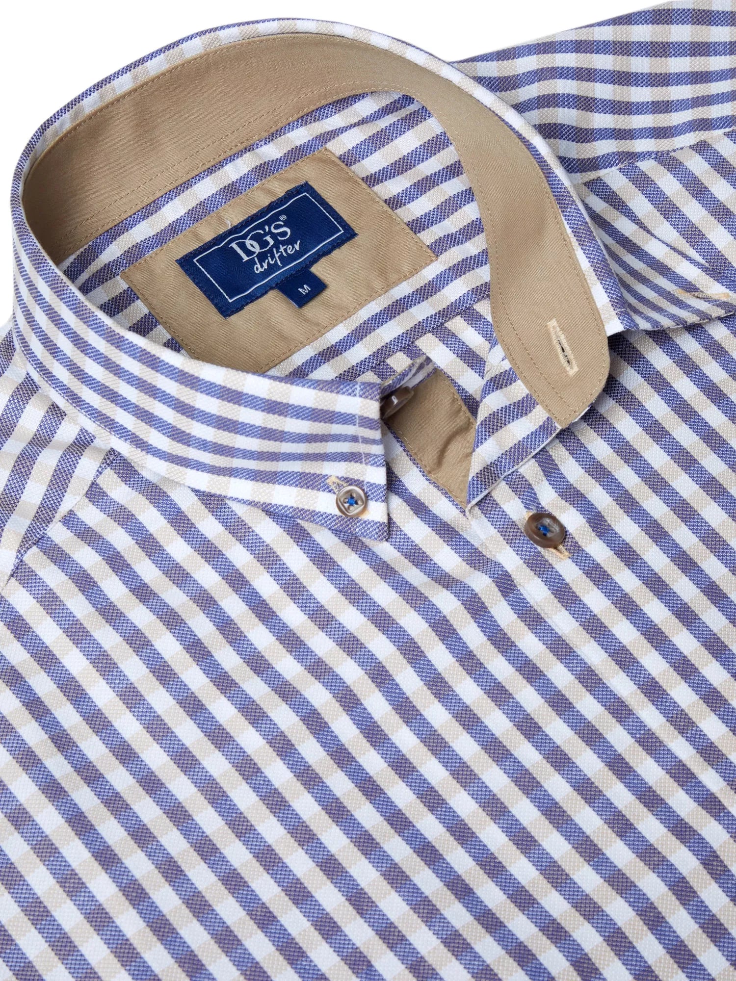 DG's Drifter Mens - Regular Short Sleeve Casual Shirt - Stone Geneva - Wildvine Clothing, Spalding, Lincolnshire