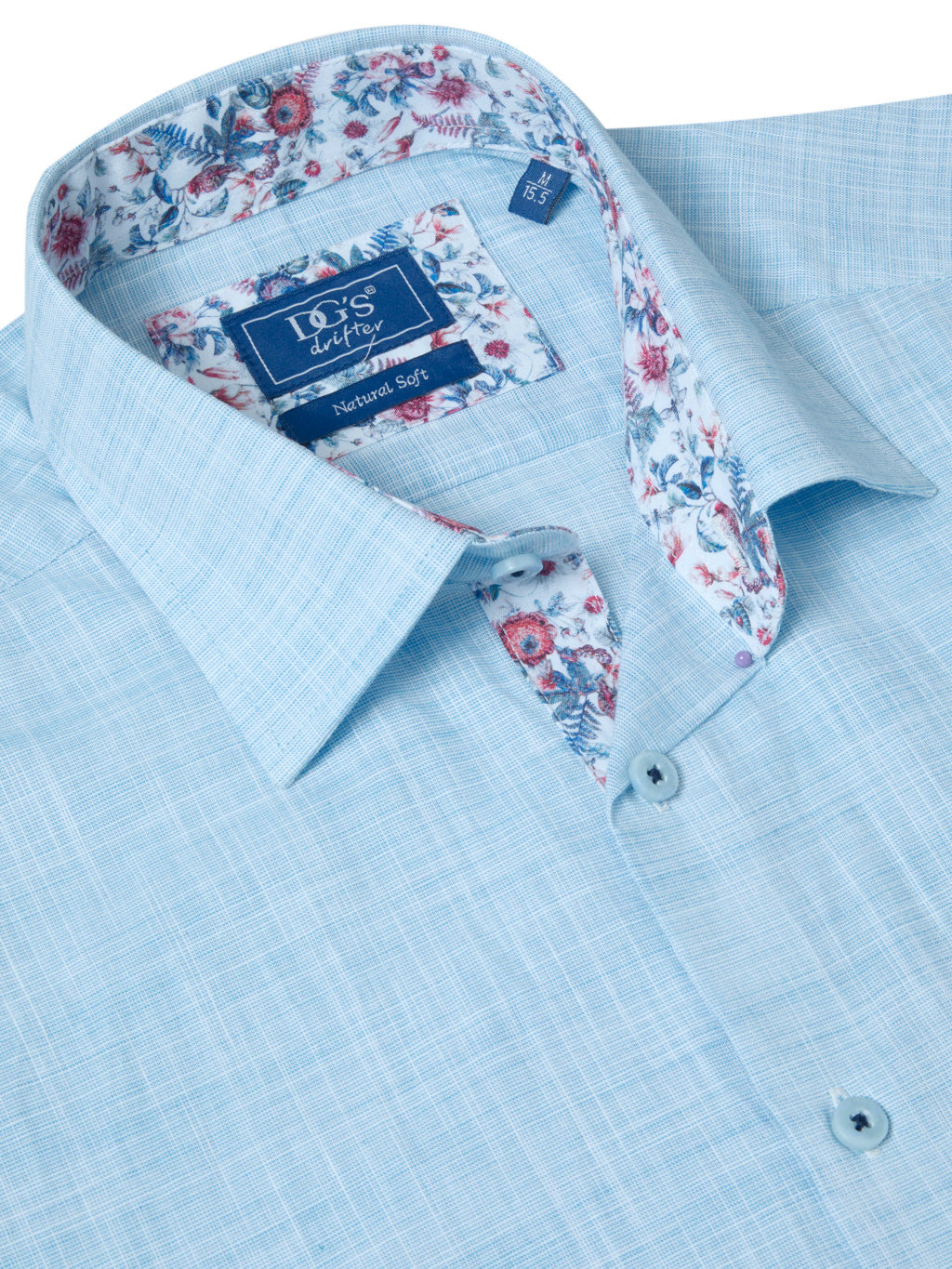 DG's Drifter Mens - Regular Short Sleeve Casual Shirt - Light Blue - 14501SS - 21 - Wildvine Clothing, Spalding, Lincolnshire