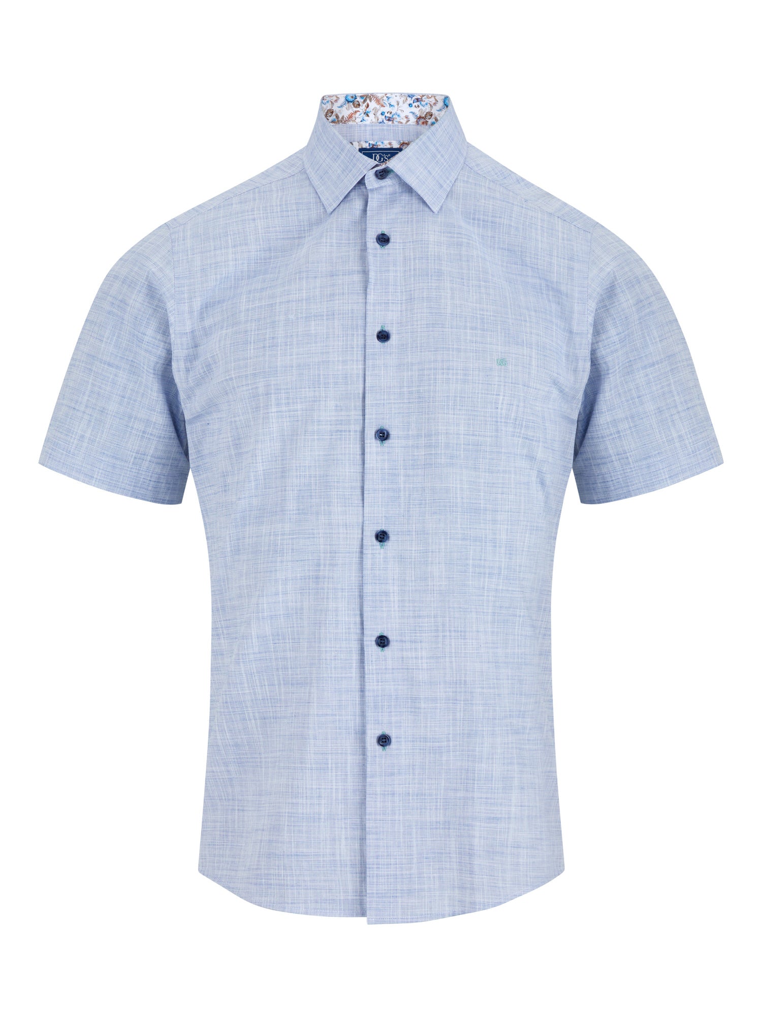 DG's Drifter Mens - Regular Short Sleeve Casual Shirt - Ocean Blue - 14501SS - 27 - Wildvine Clothing, Spalding, Lincolnshire