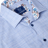 DG's Drifter Mens - Regular Short Sleeve Casual Shirt - Ocean Blue - 14501SS - 27