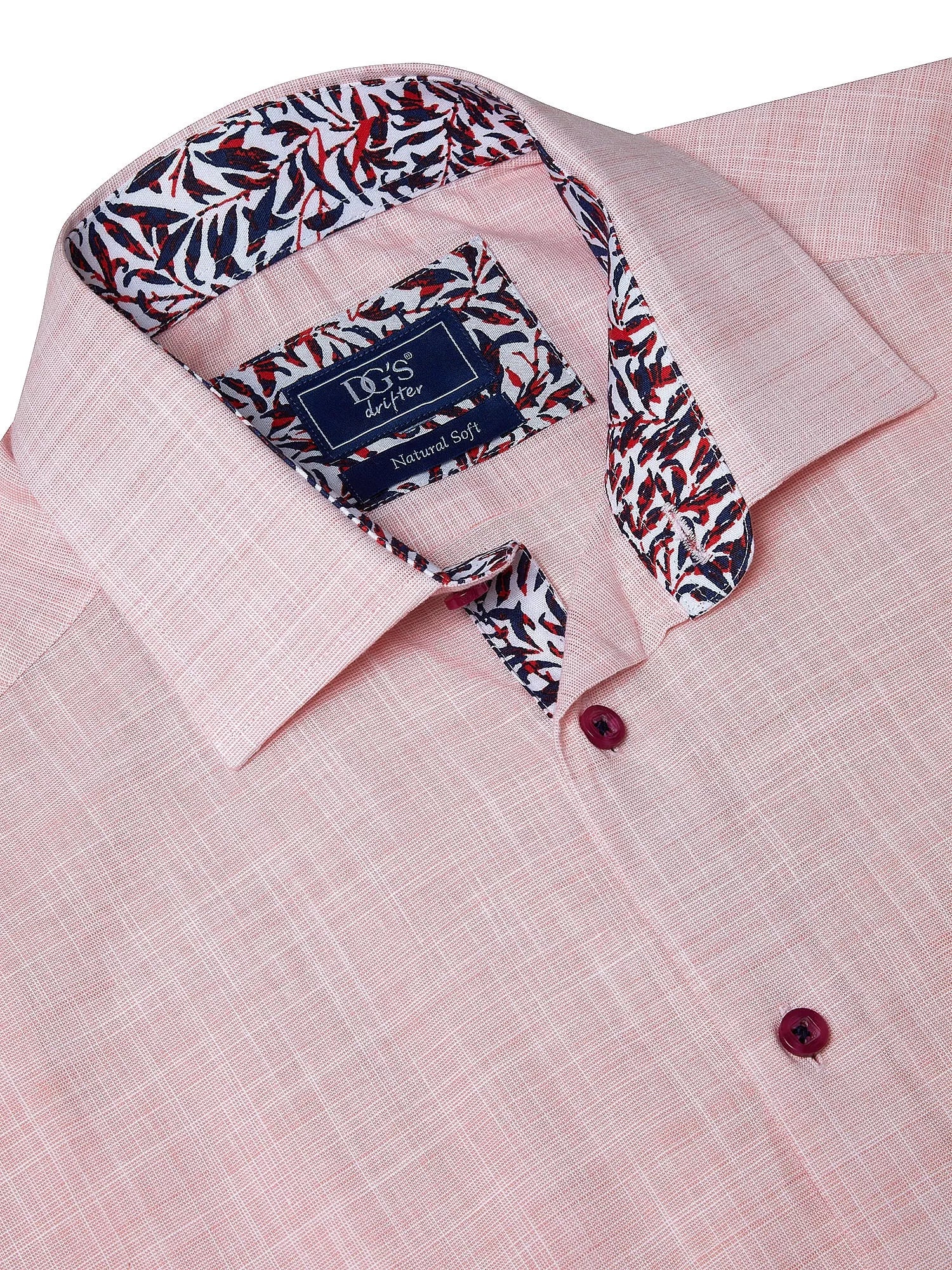 DG's Drifter Mens - Regular Short Sleeve Casual Shirt - Pink - Wildvine Clothing, Spalding, Lincolnshire